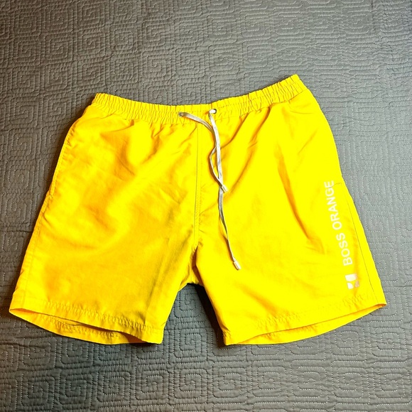 Boss Orange Swimwear Trunks Yellow Size Medium - Picture 1 of 6